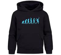 MoonWorks® Kinder Hoodie Jungen Tennis Jungengeschenke Sport Hobby Geschenk Tennisspieler Schwarz 164