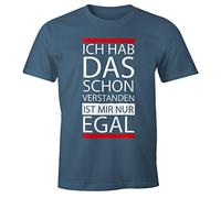 MoonWorks lustiges Herren T-Shirt - Ich hab das Schon verstanden, ist Mir nur egal - Fun-Shirt Denim L