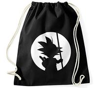 MoonWorks Turnbeutel Son Goku Dragon-Ball Moon Hipster Beutel Tasche Sportbeutel Gymsac Gymbag schwarz Unisize