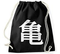 MoonWorks Turnbeutel Son Goku Turtle Symbol Dragon-Ball Hipster Beutel Tasche Sportbeutel Gymsac Gymbag schwarz Unisize