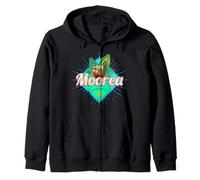 Moorea Französisch-Polynesien Insel Retro Vintage Souvenir Kapuzenjacke