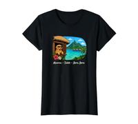 Moorea Tahiti Bora Bora Preisgünstiges Grafik-T-Shirt, Damen, Schwarz, M