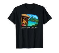 Moorea Tahiti Bora Bora Preisgünstiges Grafik-T-Shirt, Herren, Schwarz, M