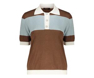 Moorer - Gestreiftes Strickpoloshirt - - Tops - Damen - Mehrfarbig - XS