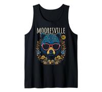 Mooresville NC Fun Bear trägt Brille Blumen Design Tank Top