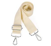 Moorle Breite Umhängetaschen Strap, Schultergurt für Taschen Verstellbarer, Schultergurt Taschengurt Weiß 3.8cm Breit, Canvas Handtasche Taschenriemen, Taschengurte zum Wechseln