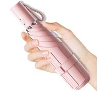 Moorrlii Automatischer Mini-Regen- & Sonnenschirm, windstabil (UV-Schutz 50+), kompakt & leicht, Sofortiges Öffnen/Schließen, inkl. Tragetasche für Reise/Daily Use.