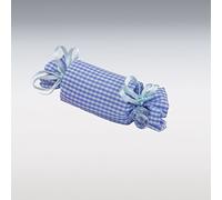 Mopec A120.03 Schmuckkästchen mit Form von Karamell in Vichy blau, 12-er Pack