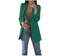 Mophghdj Damen Kurzarm Blazer Elegant - Anzugjacke Cardigan Oversize Blazer Damen Revers GeschäFt BüRo Jacke Trenchcoat Female Herbstjacke Outfit Festlicher Blazer Damen