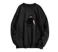 Mophghdj Damen Y2K Zip Up Kapuzenpullover Aesthetic Clothes Mit Kapuzen Sweatshirt GüNstige Pullover Hoodie 90S Streetwear Jacke Klamotten Teenager MäDchen Kawaii Kleidung, 38-schwarz, L
