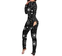 Mophghdj Hausanzug Damen Kuschelig - Einteiler Schlafanzug MäDchen Schlafanzug Einteiler Damen Slip Ouvert Damen Schritt Offen Onesie Damen Kuschelig Damen Sexy Outfit Onsies Woman