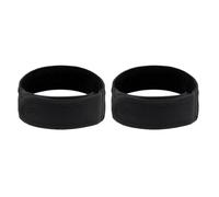 mophrati 2 Stück bequeme und modische elastische Gürtel für Unisex, elastische Gürtel mit Schnalle, Nylon, ohne Schnalle, Unisex, Schwarz, M