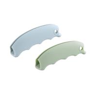 mophrati 2 Stück Einkaufstaschengriff, tragbar, wiederverwendbar, einfarbig, strapazierfähig, zum Aufhängen, zum Anheben, Werkzeug, Farbe zufällig