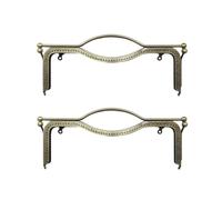 mophrati 2 Stück Kussverschluss für Handtaschen, einfach zu montieren und modisch, Metall Lippenform, Vintage Metallrahmen für Handtaschen, Bronze