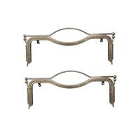 mophrati 2 Stück Kussverschluss für Handtaschen, einfach zu montieren und modisch, Metall Lippenform, Vintage Metallrahmen für Handtaschen, Silber