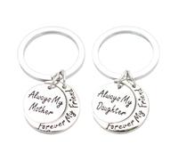 mophrati 2 Stück trendige Mond Anhänger Halskette für Mutter und Tochter zurück Halskette Love To To Moon Frauen Geschenk