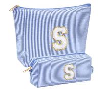 mophrati 2 stücke wasserdichte Make Up Organizer Lagerung Tasche Für Reise Waren Kosmetik Organizer Fall Make Up Lagerung, Blau, S