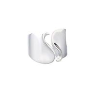 mophrati Exquisite Handwerkskunst, echte minimalistische Wellen, breiter Gesichtsring für modische Frauen. Metall ist robust und langlebig