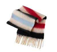 mophrati Gemütlicher Damen Deckenschal, stilvoller Winterschal, Geschenkset, Regenbogenschal, hochwertiger Damen Herbst und Winter Schal, meliert, flauschig, A