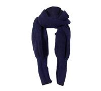 mophrati Langer Schal für Damen mit Ärmeln, weich, atmungsaktiv und stilvoll, trendig, langlebig, langlebig, gestrickte Schals aus Wolle für Damen, Dunkelblau