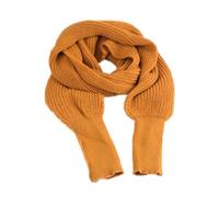 mophrati Langer Schal für Damen mit Ärmeln, weich, atmungsaktiv und stilvoll, trendig, langlebig, langlebig, gestrickte Schals aus Wolle für Damen, Gelb