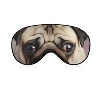 Mops-Schlafmaske, Augenmaske, Augenmasken für Schlafmasken für Damen und Herren, Reiseaugenmaske, verstellbare Schlafmaske, Schlafmaske, Verdunkelung, niedliche Schlafmaske