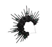 Morain Vielseitige Rosenblume Stirnband Elegant Rose Dekoriertes Stirnband Kopfstück Ornament Für Musikfestivals Geeignet