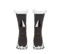 Morbuy 1 Pairs Slipper Socks for Women & Men, Warm Cosy Fuzzy Sock Slippers Winter Non Slip Thermal Soft Thick House Grip Socks for Home Gifts (Hai,Einheitsgröße)