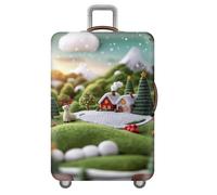 Morbuy 18-32 Zoll Elastisch Reise Kofferhülle,S/M/L/XL Kofferschutzhülle Koffer Schutzhülle mit Reißverschluss Luggage Cover (Weihnachtsbaum,XL)