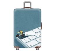 Morbuy 18-32 Zoll Elastisch Reise Kofferhülle,S/M/L/XL Kofferschutzhülle Koffer Schutzhülle mit Reißverschluss Luggage Cover (Abstrakt,L)