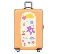 Morbuy Elastisch Reise Kofferhülle, S/M/L/XL Kofferschutzhülle Koffer Schutzhülle mit 18-32 Zoll Reißverschluss Luggage Cover (Pilz,XL)