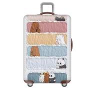 Morbuy Elastisch Reise Kofferhülle, S/M/L/XL Kofferschutzhülle Koffer Schutzhülle mit 18-32 Zoll Reißverschluss Luggage Cover (Panda,M)
