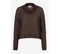 MORE & MORE - Ajour Pullover braun - Gr. - 36