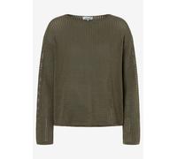 MORE & MORE - Ajour-Pullover grün - Gr. - 34