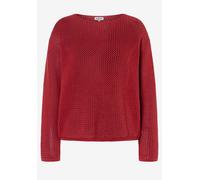 MORE & MORE - Ajour-Pullover rot - Gr. - 34