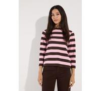 MORE & MORE - Blockstreifenshirt rosa - Gr. - 44