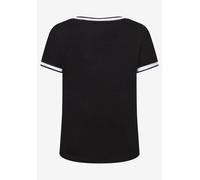 MORE & MORE - Blusenshirt mit Kontrastabschlüssen schwarz - Gr. - 38