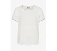 MORE & MORE - Blusenshirt mit Kontrastabschlüssen weiß - Gr. - 44