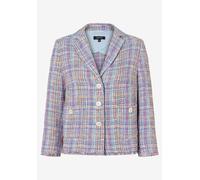 MORE & MORE - Bouclé Jacke blau/pink - Gr. - 38