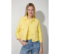 MORE & MORE - Bouclé-Jacke gelb - Gr. - 40