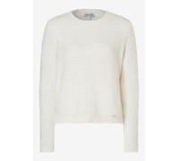 MORE & MORE - Bouclé Pullover weiß - Gr. - 40