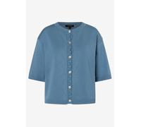 MORE & MORE - Cardigan mit Ajour-Detail blau - Gr. - 42