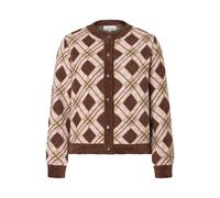 MORE & MORE - Cardigan mit Argyle-Muster beige/braun - Gr. - 42