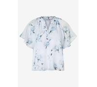 MORE & MORE - Chiffonbluse blau - Gr. - 34