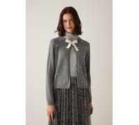 MORE & MORE - dekorative Strickjacke grau - Gr. - 34