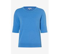 MORE & MORE - Feinstrick-Pullover blau - Gr. - 36