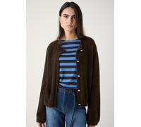 MORE & MORE - Flauschiger Cardigan braun - Gr. - 38