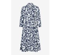 MORE & MORE - Hemdblusenkleid mit Print blau - Gr. - 40