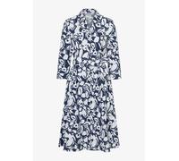 MORE & MORE - Hemdblusenkleid mit Print blau - Gr. - 40