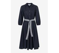 MORE & MORE - Hemdblusenkleid mit Streifengürtel blau - Gr. - 38